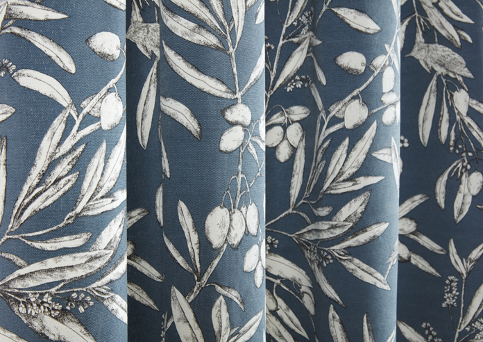 Aviary Pencil Pleat, Bluebell - Ready Made Curtains - Image 5